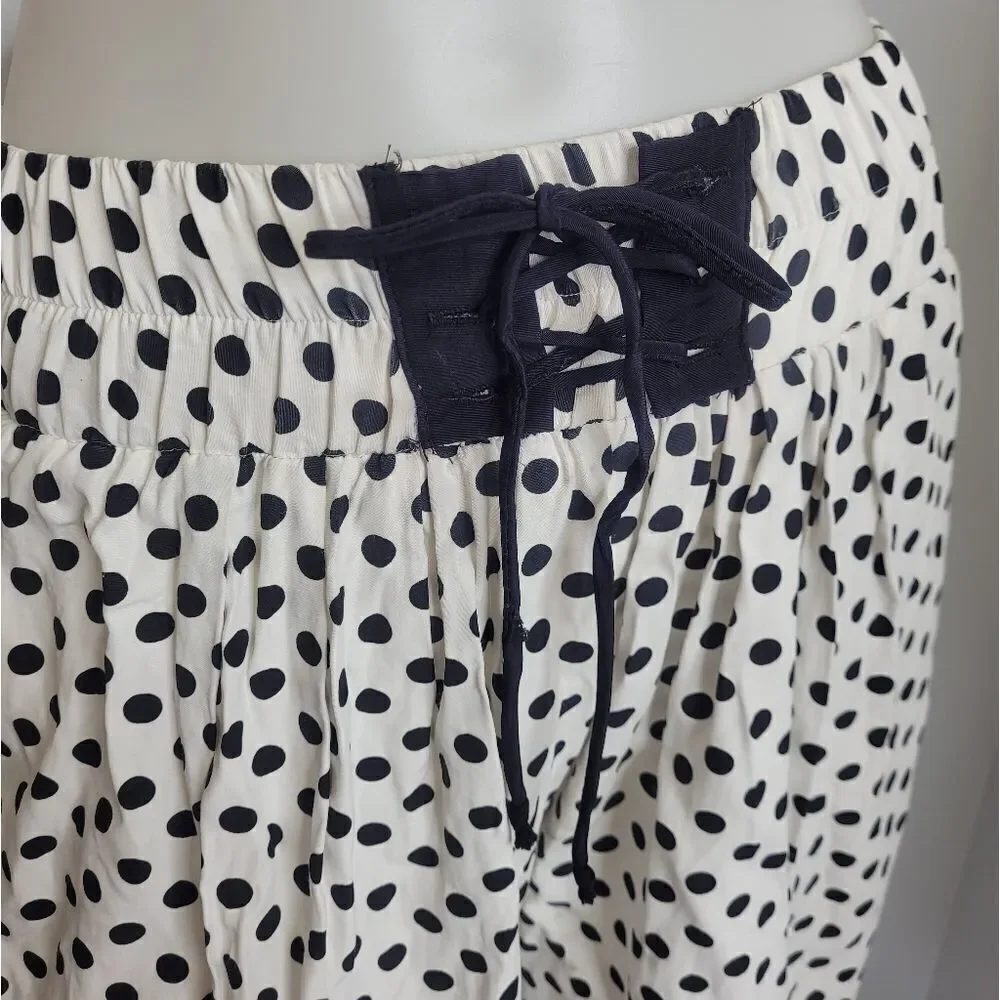 VINTAGE 80s set polka-dot high waist shorts and crop top S - Picture 9 of 15